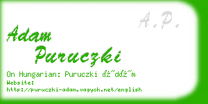 adam puruczki business card